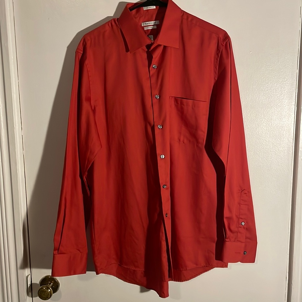 Van Heusen regular fit Lux Sateen sz 16 L/S Shirt
